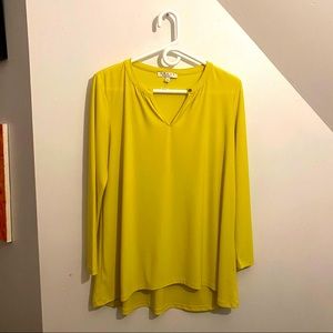 Chaus Yellow Long-Sleeve Blouse